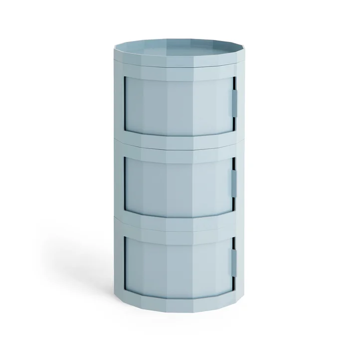 HAY - Facet Cabinet 30 with feet and castors, misty blue