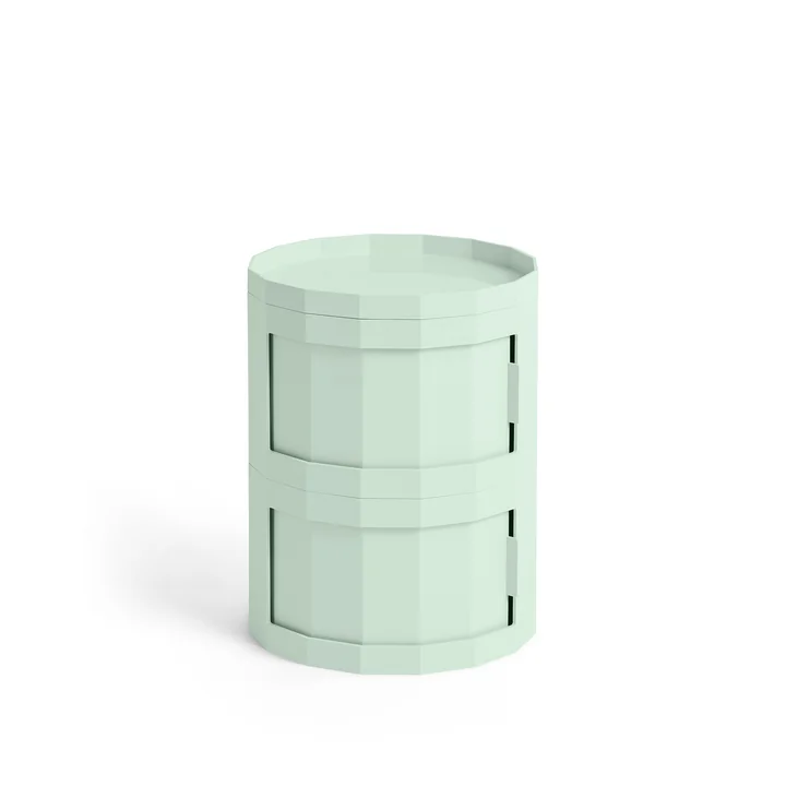 HAY - Facet Cabinet 20 with feet and castors, soft mint