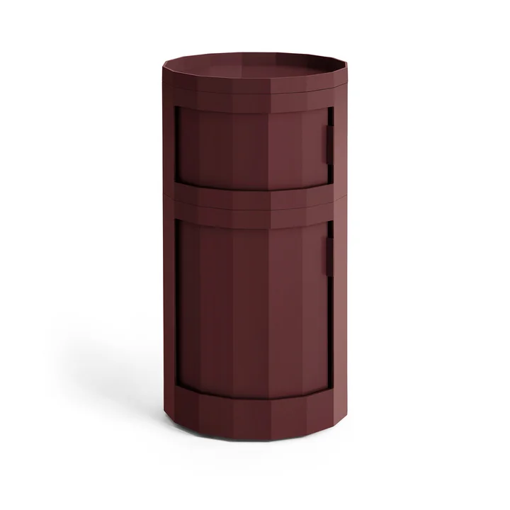 HAY - Facet Cabinet 110 with feet and castors, burgundy