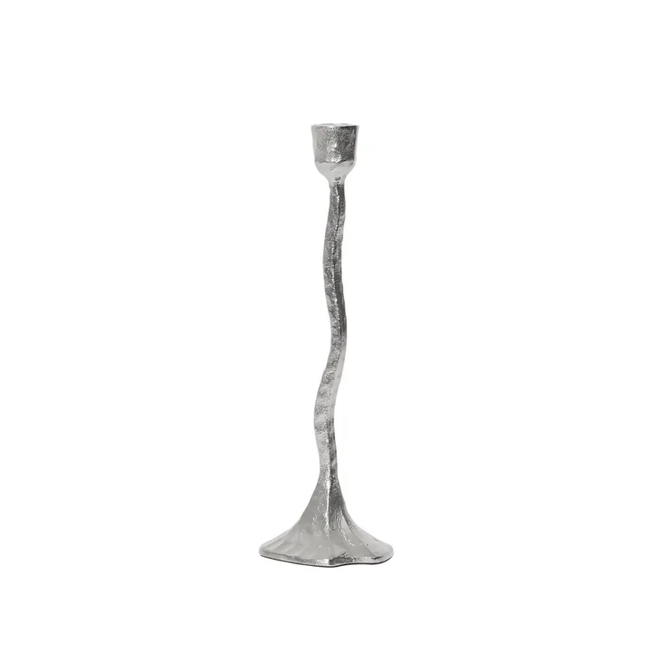 Broste Copenhagen - Amy Candle holder Ø9 x H31 cm, silver