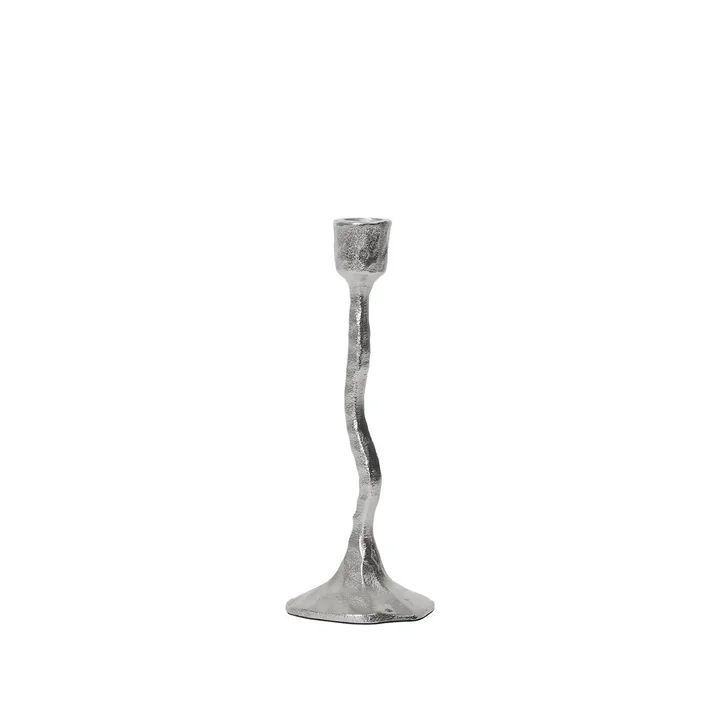 Broste Copenhagen - Amy Candle holder Ø8 x H23 cm, silver