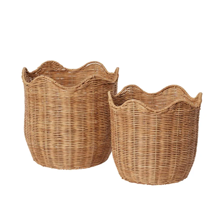 Broste Copenhagen - Lola Basket Ø35 x H35 cm, natural brown (2 parts)
