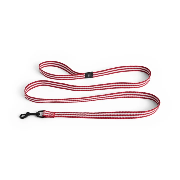 HAY - Dogs Dog lead, S/M, red / white stripes
