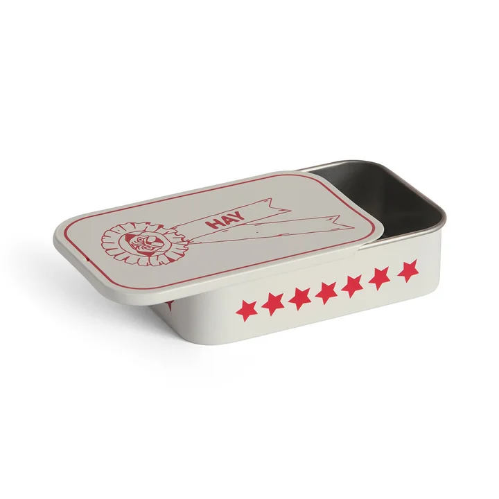 HAY - Dogs treat tin S, red / white