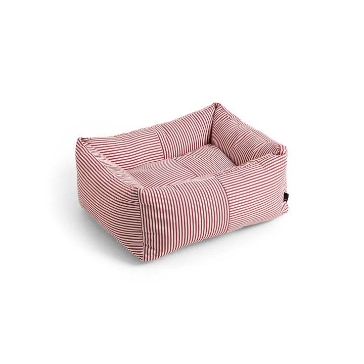 HAY - Dog bed, Zip, XS, red / white stripes