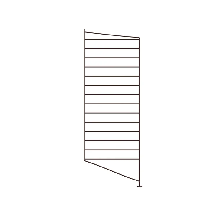 String - Bottom ladder for String Shelf 85 x 30 cm, dark brown