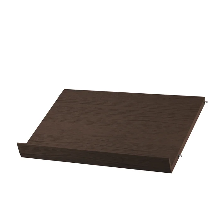 String - Magazine shelf, 58 x 30 cm, dark oak