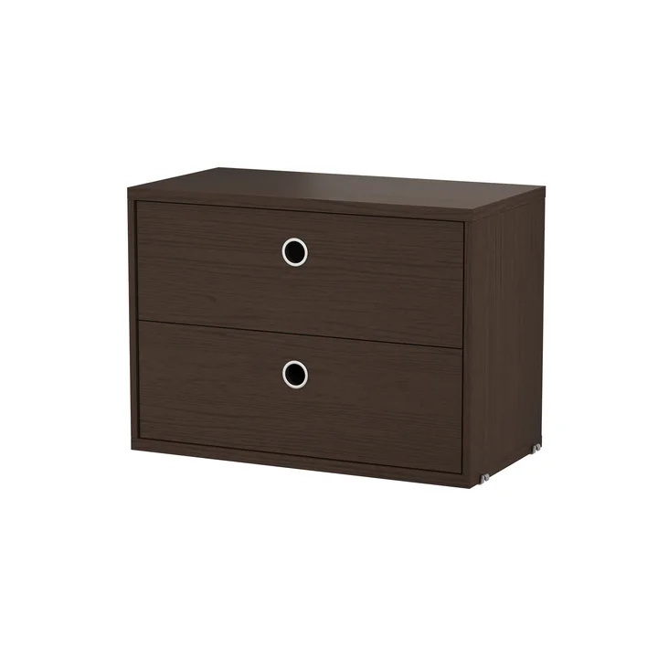 String - Cupboard module with drawers 58 x 30 cm, dark oak