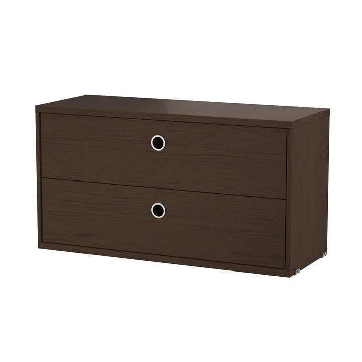 String - Cupboard module with drawers 78 x 30 cm, dark oak