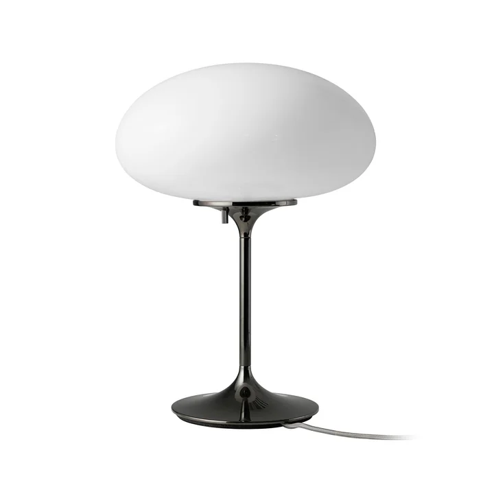 Gubi - Stemlite Table lamp H 42 cm, chrome black / opal