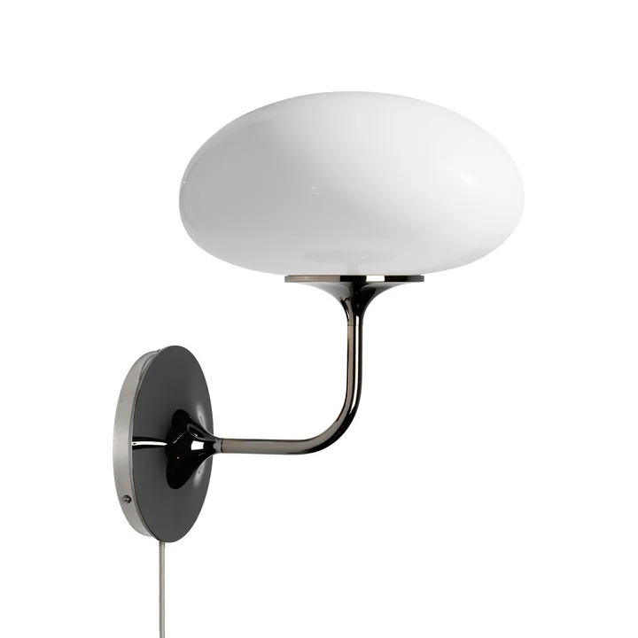 Gubi - Stemlite Wall light, black chrome / opal