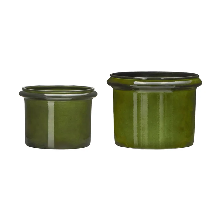 House Doctor - Hoop Flower pot, green (set of 2)
