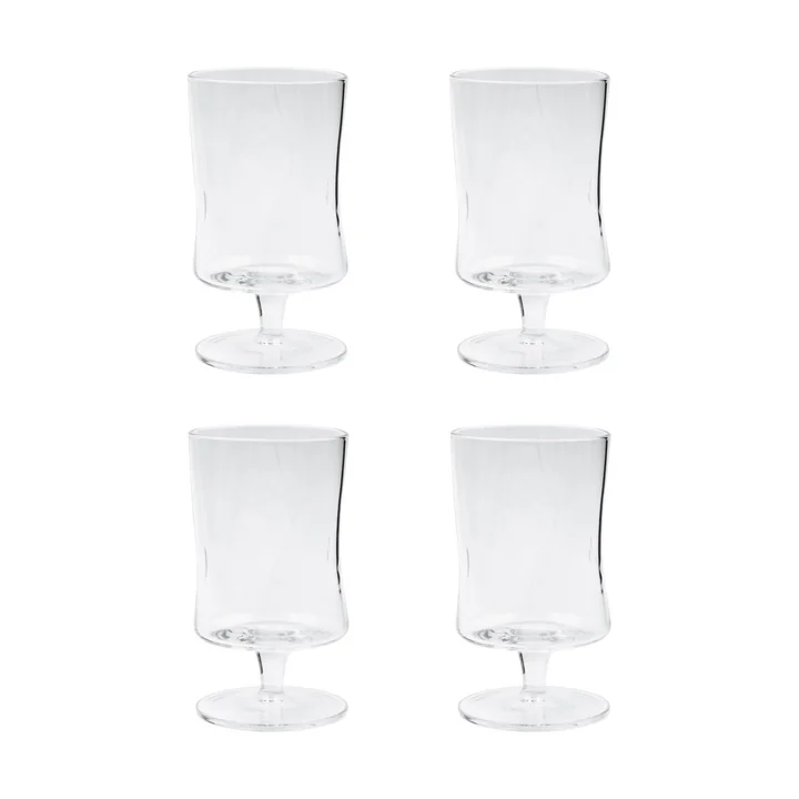 House Doctor - Sand wine glass, h 13.2 cm, clear (set of 4)