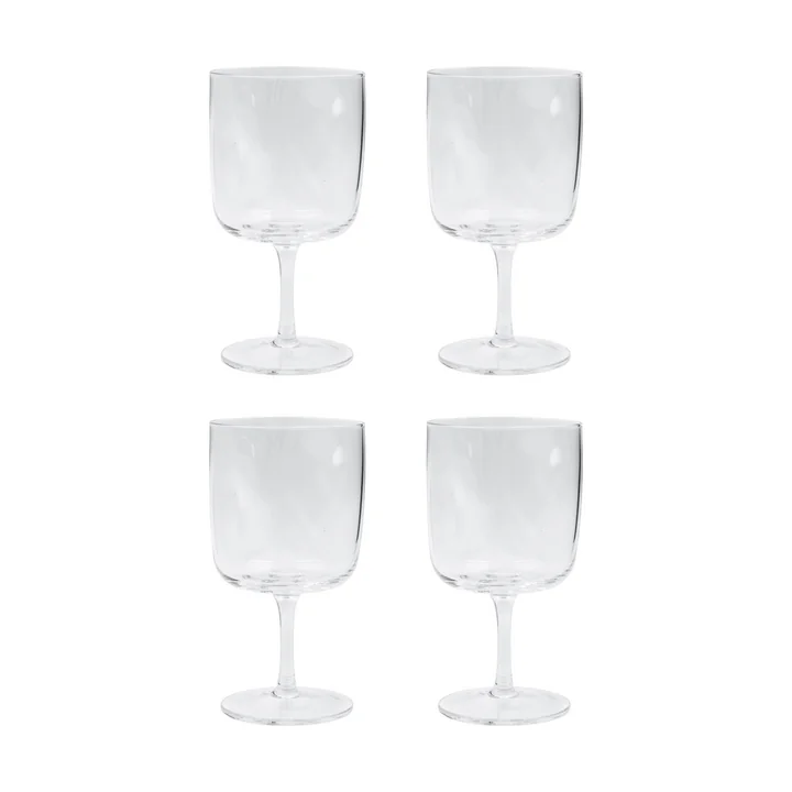 House Doctor - Sand wine glass, h 16 cm, clear (set of 4)