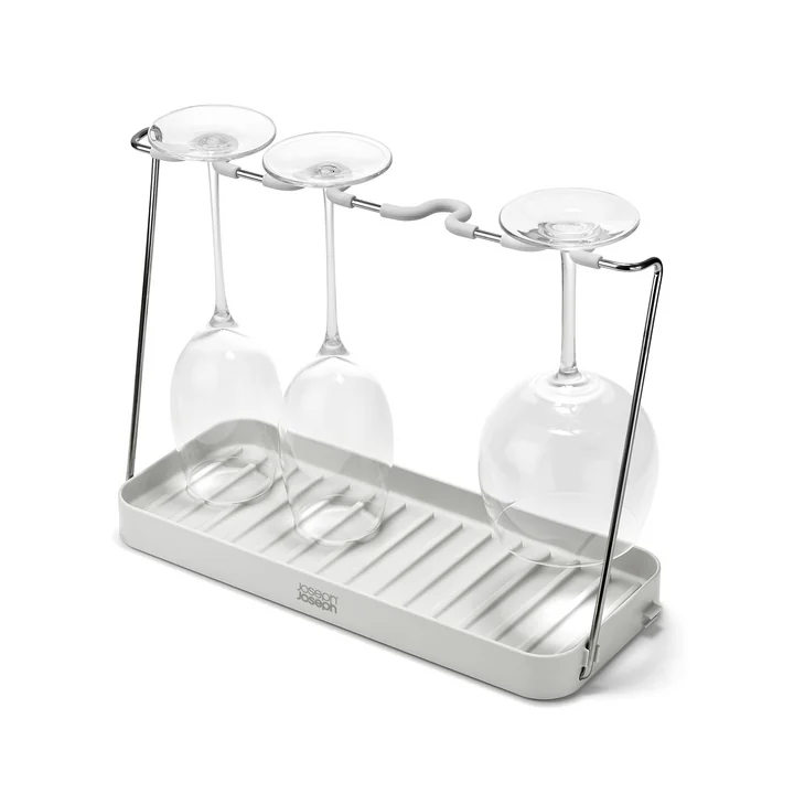 Joseph Joseph - DrySmart Draining rack for wine glasses, light stone