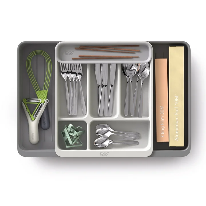 Joseph Joseph - DrawerStore Extendable organizer (8 compartments), light stone