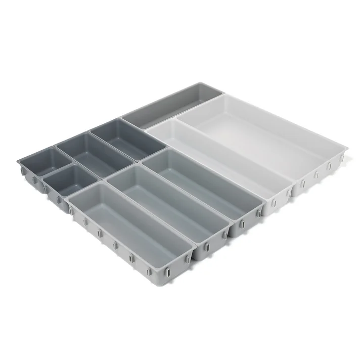 Joseph Joseph - Blox drawer organizer set 10-piece, light stone