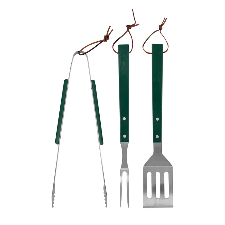 Nicolas Vahé - BBQ tool, stainless steel, green (set of 3)