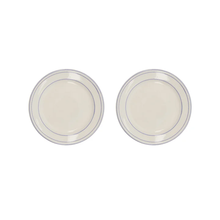 Nicolas Vahé - Bistro plate Ø 21 cm, blue / white (set of 2)