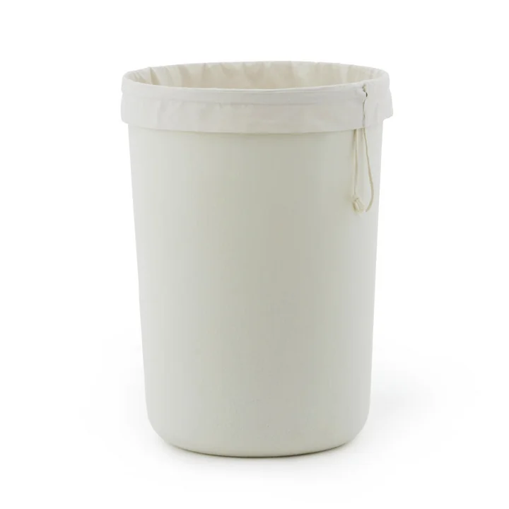 Normann Copenhagen - Hide Laundry basket, cream with cotton bag