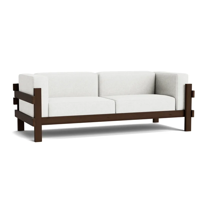 Normann Copenhagen - Kube 3-seater sofa, dark brown / Hallingdal 110