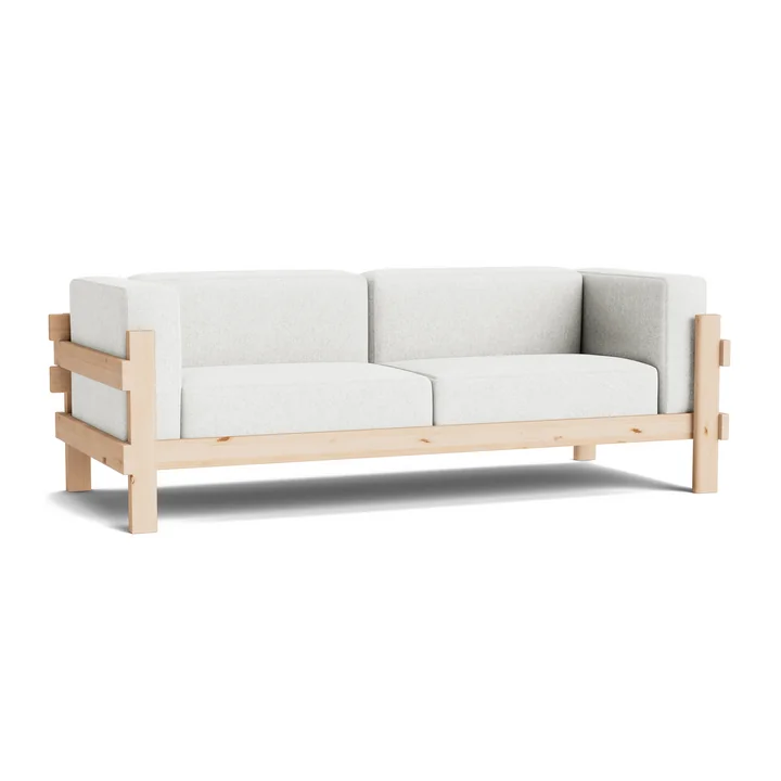 Normann Copenhagen - Kube 3-seater sofa, pine / Hallingdal 110