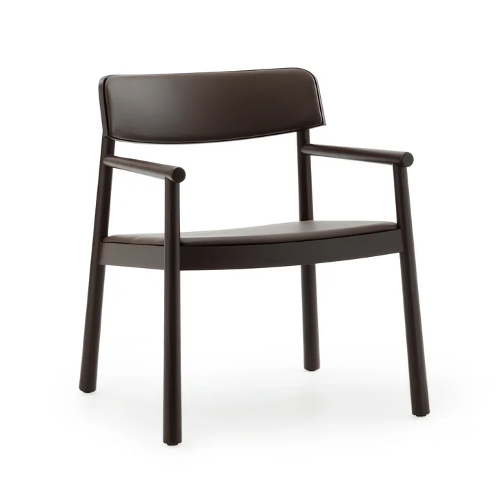 Normann Copenhagen - Timb Lounge armchair, brown / chocolate (Ultra leather)