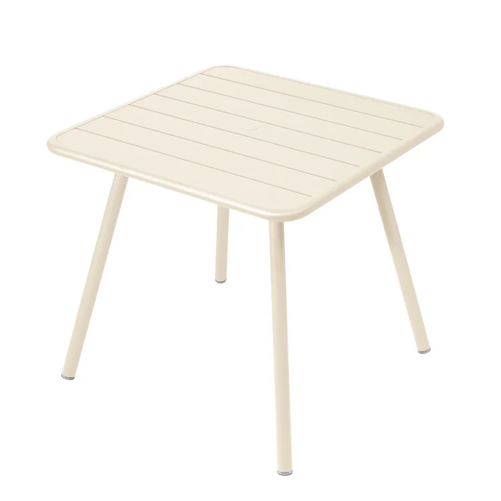 Fermob - Luxembourg table, square (4 legs), 80 x 80 cm, latte-beige