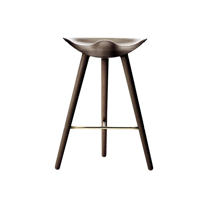 ID 276609 Audo - ML 42 Bar stool H 69 cm, oiled oak / brass