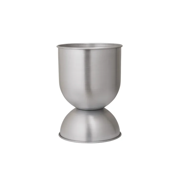 Ferm Living - Hourglass flower pot small, Ø 30 x H 42.5 cm, aluminum