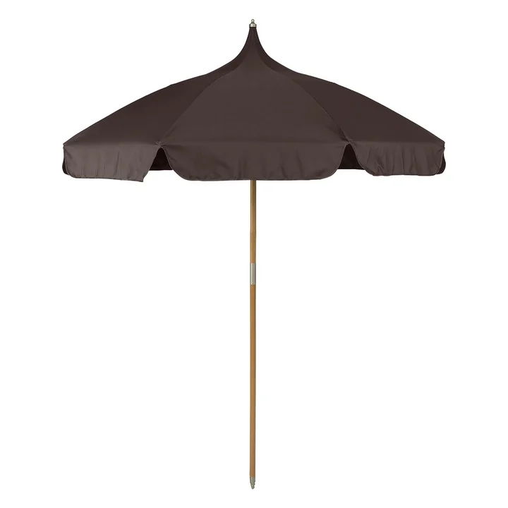 Ferm Living - Lull parasol, Ø 200 cm, dark chocolate