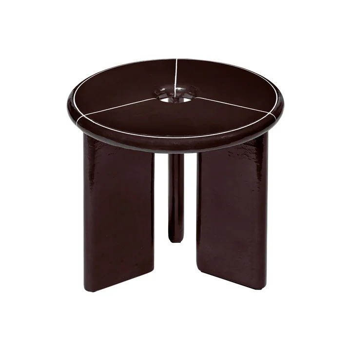 Ferm Living - Deya Outdoor side table, Ø 47 x H 45 cm, chestnut brown