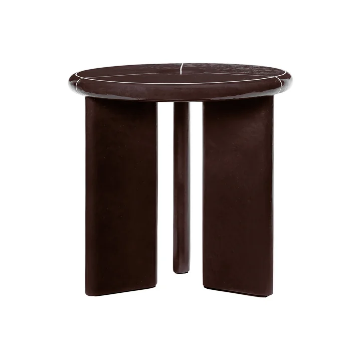 Ferm Living - Deya Outdoor side table, Ø 47 x H 45 cm, chestnut brown