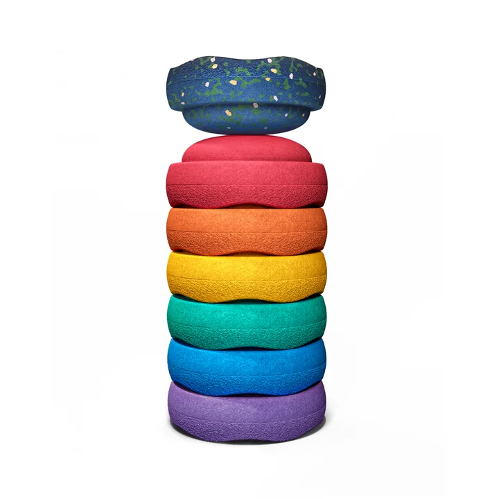 Stapelstein® - Original Mini, Spring Special rainbow classic (set of 7)