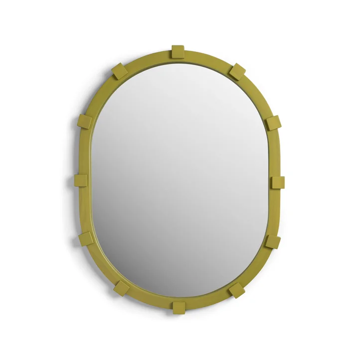& klevering - Chunk Mirror, oval / green
