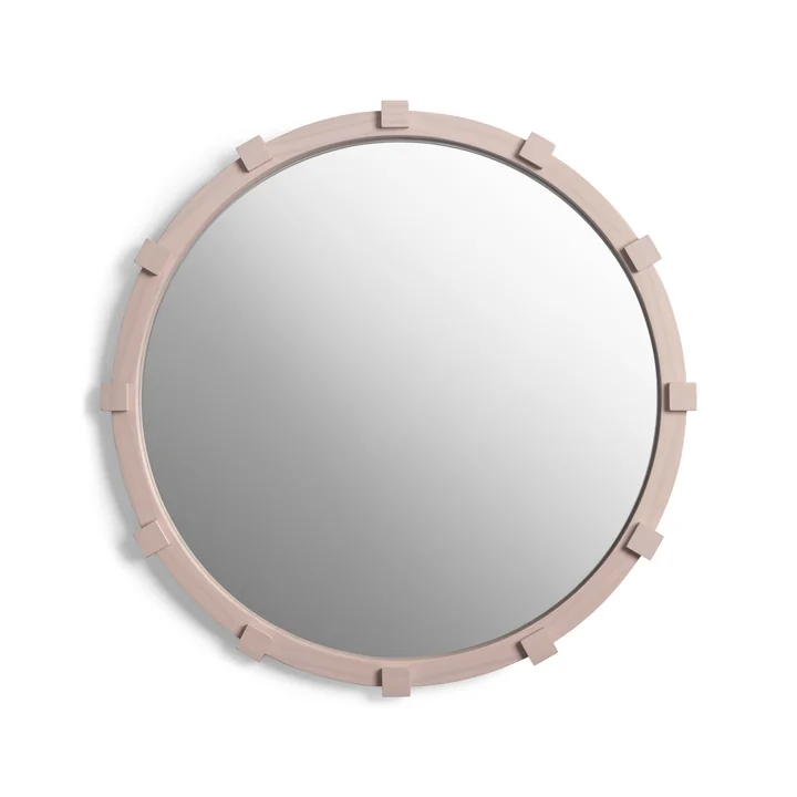 & klevering - Chunk Mirror, Ø 49.5 cm, pink