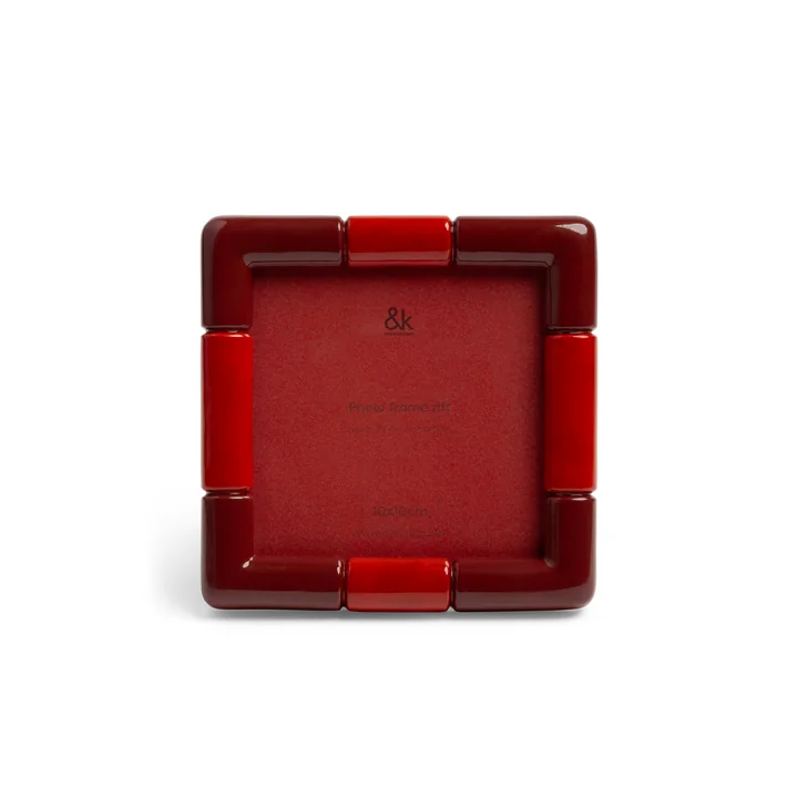 & klevering - Rift Picture frame, 13 x 13 cm, burgundy