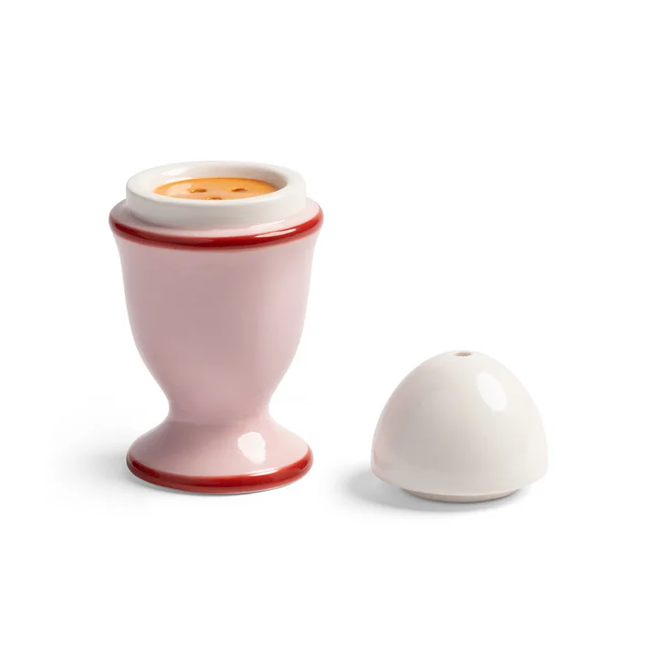 & klevering - Salt and pepper shaker, egg / pink