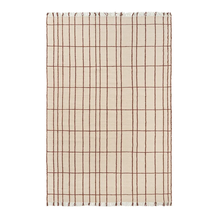 Ferm Living - Sen Rug, 200 x 300 cm, parchment / chestnut