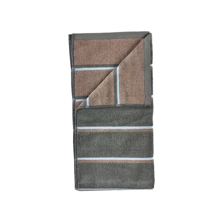 Zone Denmark - Sauna towel, 50x100, Olive Green/Taupe/Blue Fog