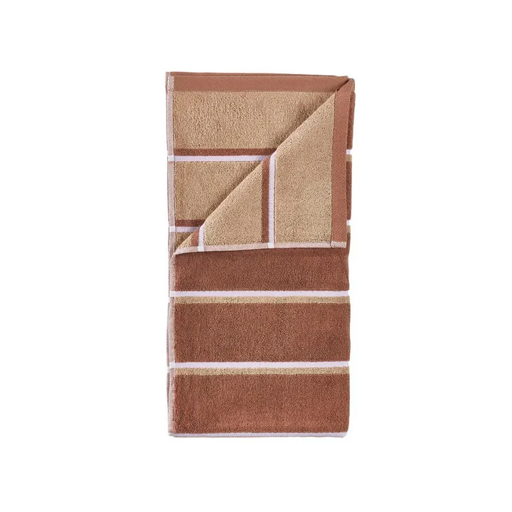Zone Denmark - Sauna towel, 50x100, Terracotta/Camel/Lupine