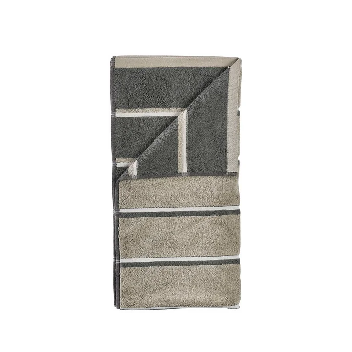 Zone Denmark - Sauna bath towel, 70x140, Eucalypus/Olive Green/Soft Grey