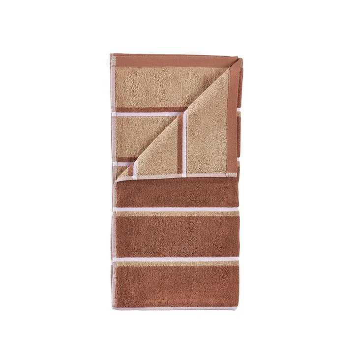 Zone Denmark - Sauna bath towel, 70x140, Terracotta/Camel/Lupine