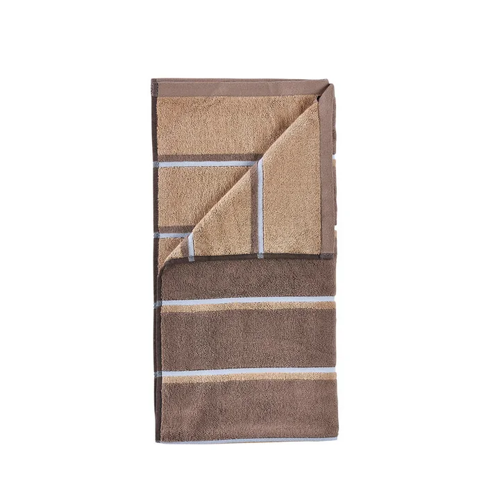 Zone Denmark - Sauna bath towel, 70x140, Taupe/Camel/Sky Blue