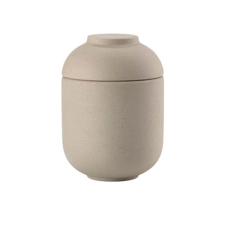 Zone Denmark - Sensu Jar with lid, Ø 6.5 x 9 cm, taupe