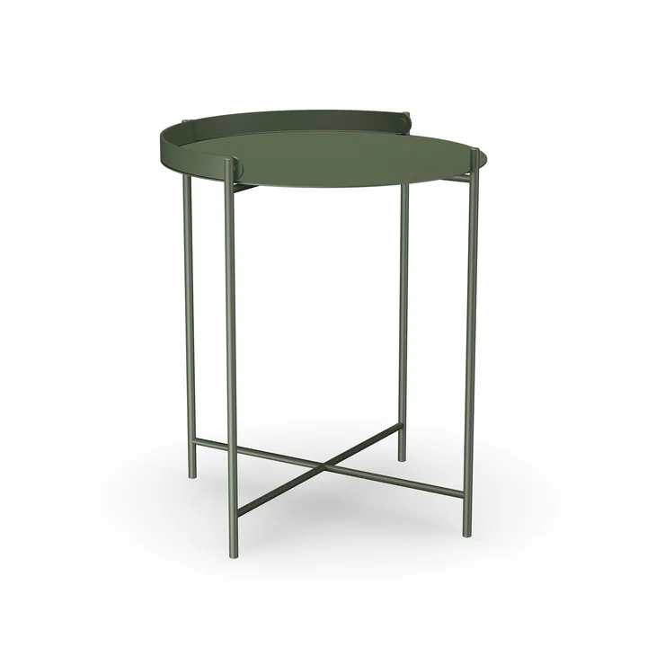 HOUE - EDGE Side table Ø 46, olive green