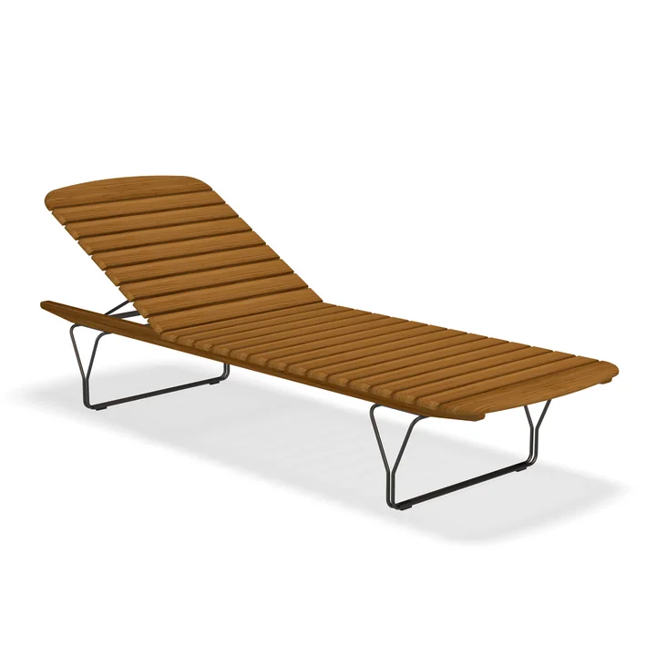 HOUE - MOLO Sun lounger, black / bamboo