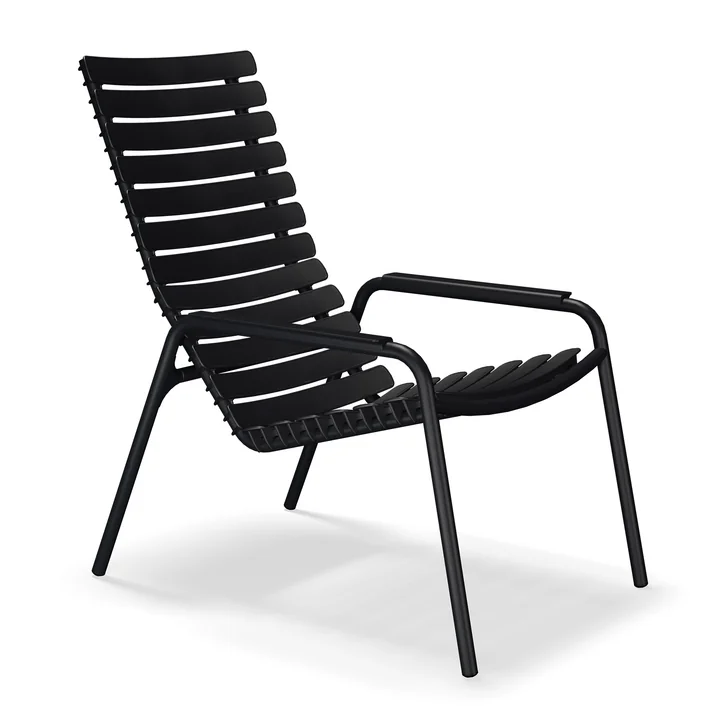 HOUE - ReCLIPS Outdoor lounge chair, black