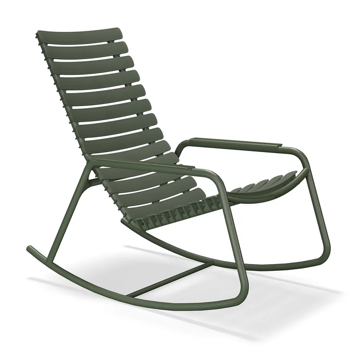 HOUE - ReCLIPS Outdoor rocking chair, olive green