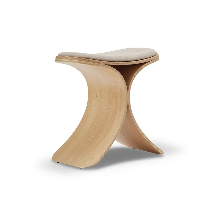 Gejst - Luno Stool Oak/Beige Textile